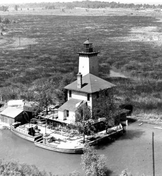 The Saginaw River Rear Range Light in Bay City, Michigan
